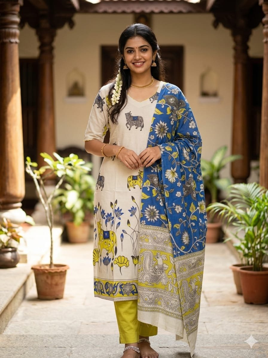 Cotton Duppata Set - Image 2