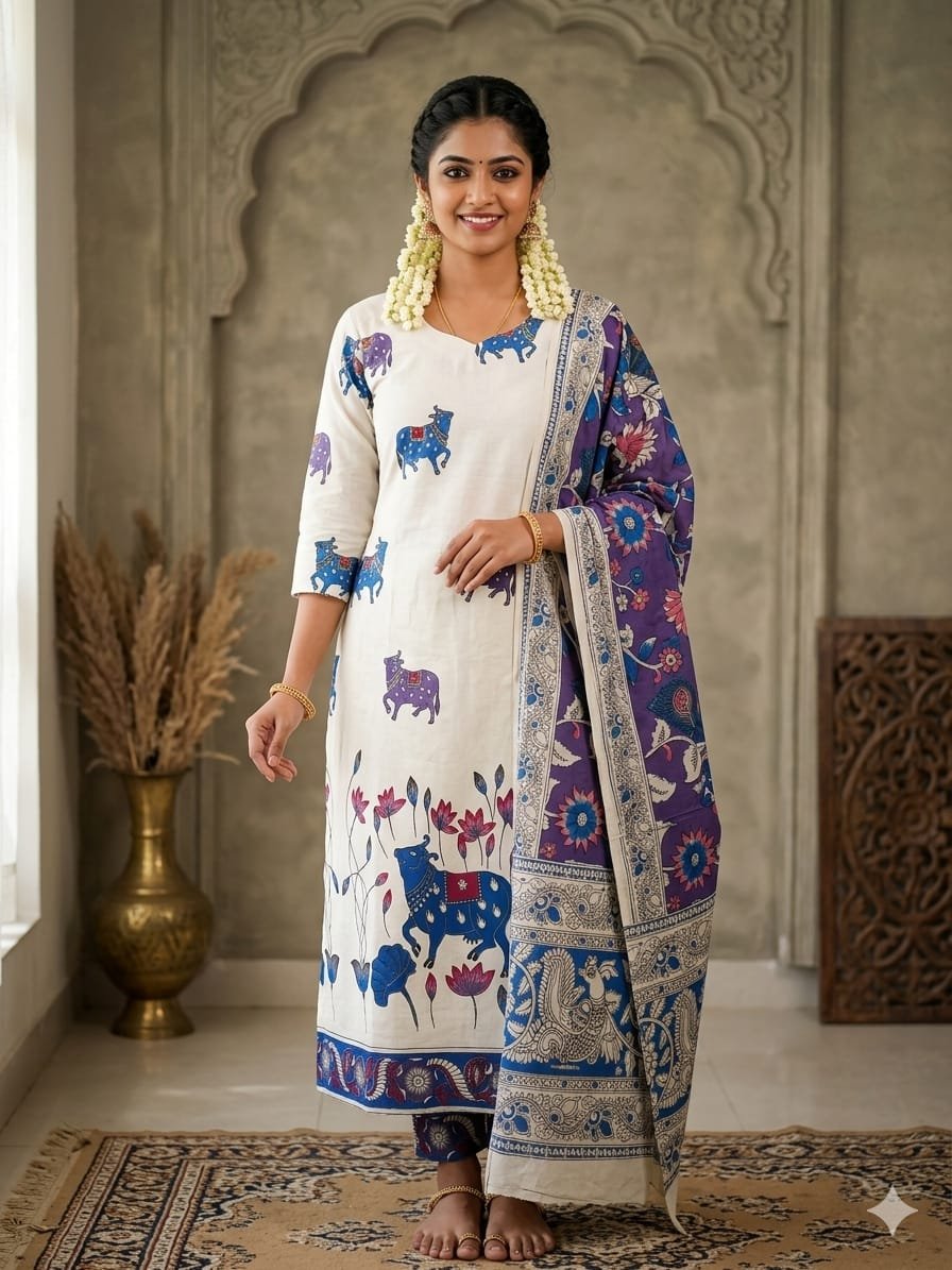 Cotton Duppata Set - Image 2
