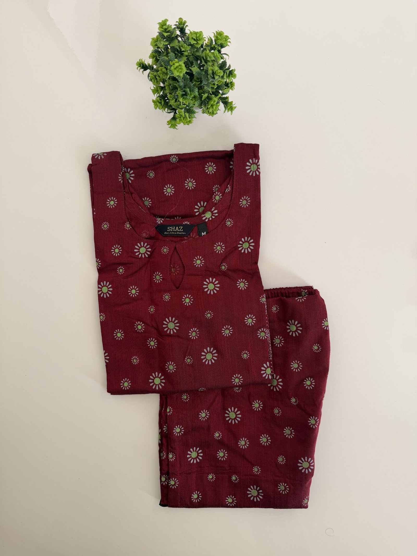 PRINTED RAW SILK CORD SET 002