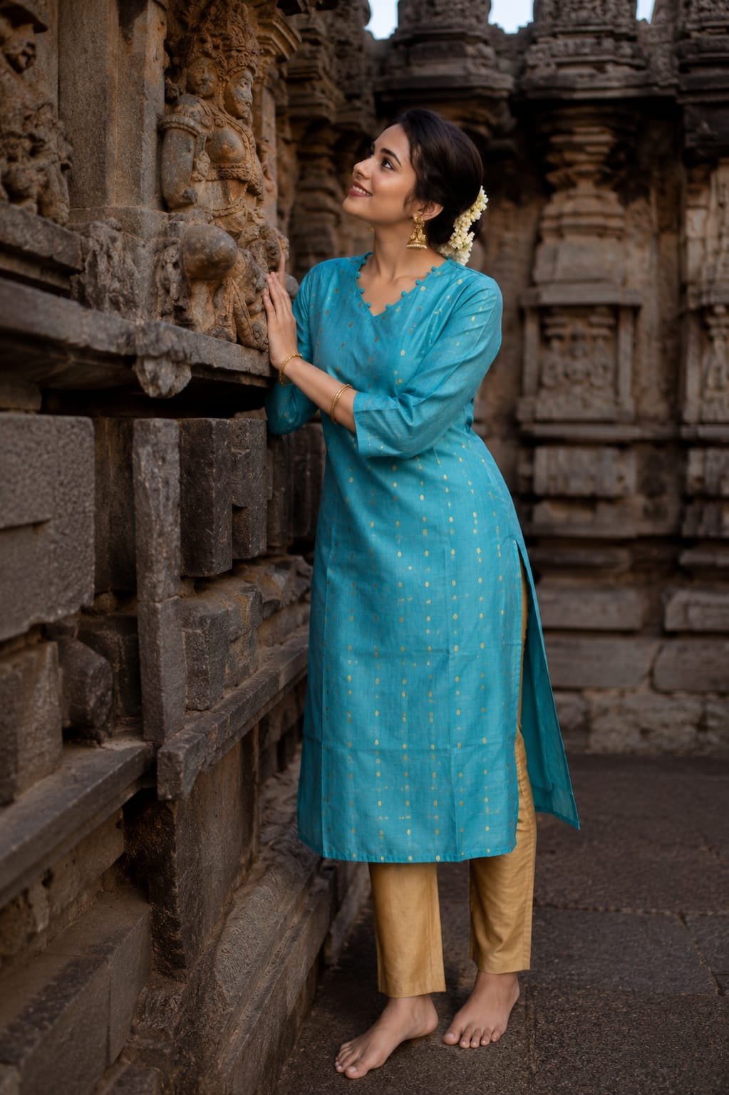 Premium Silk cotton Kurti with Lining SCLP - Image 2