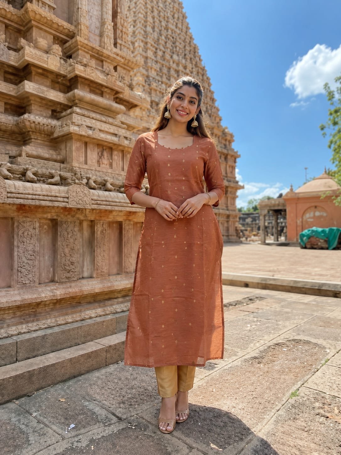 Premium Silk cotton Kurti with Lining SCLP - Image 2